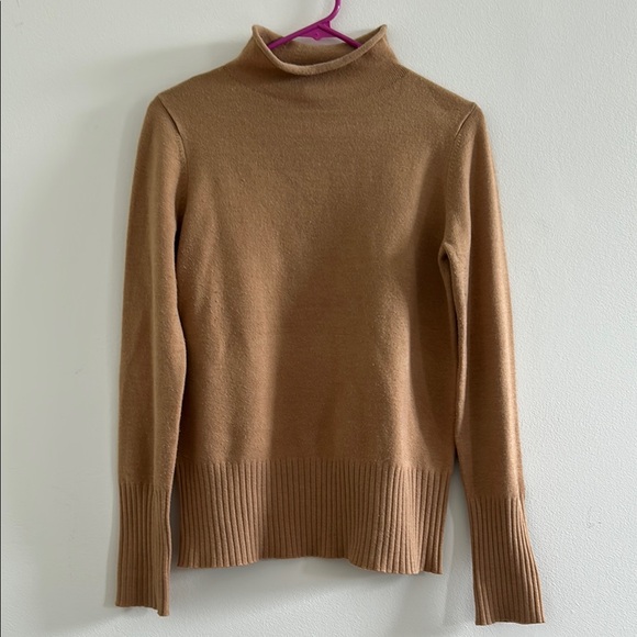 French Connection Tan Cowl Neck Sweater Relaxed Fit - Picture 3 of 3